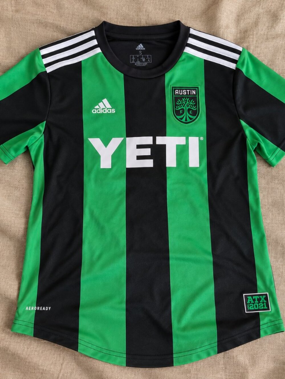 Adidas Austin FC Home Jersey 2021 | Green & Black Stripes
